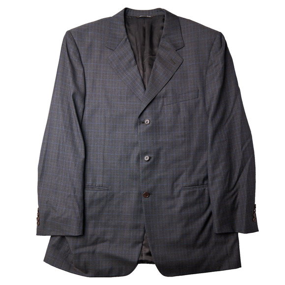 Canali Blazer Men's 44L US Plaid 100% Virgin Wool Sport Coat Designer 54L EU - Picture 1 of 11